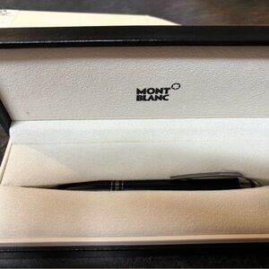 Mont Blanc Black Luxury Pen with Silver Accents